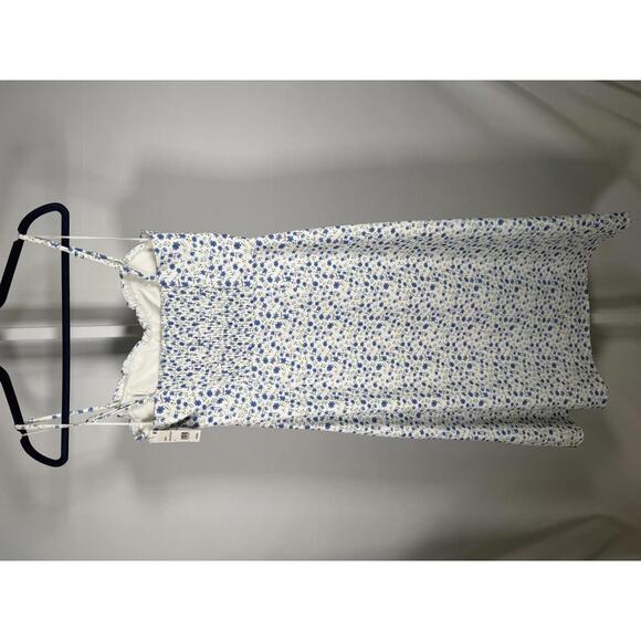 NWT French Connection White and Blue Floral Casual Dress Size 8 - Picture 3 of 6